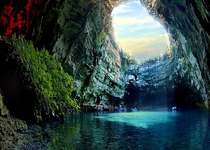 غار ملیسانی در یونان یکی از زیباترین غارهای جهان
